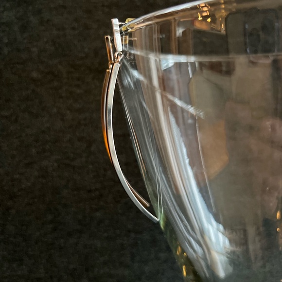 BCBG MaxAzria Stainless Steel Curved Vertical Bar Dangle Earrings with post back - Picture 8 of 13